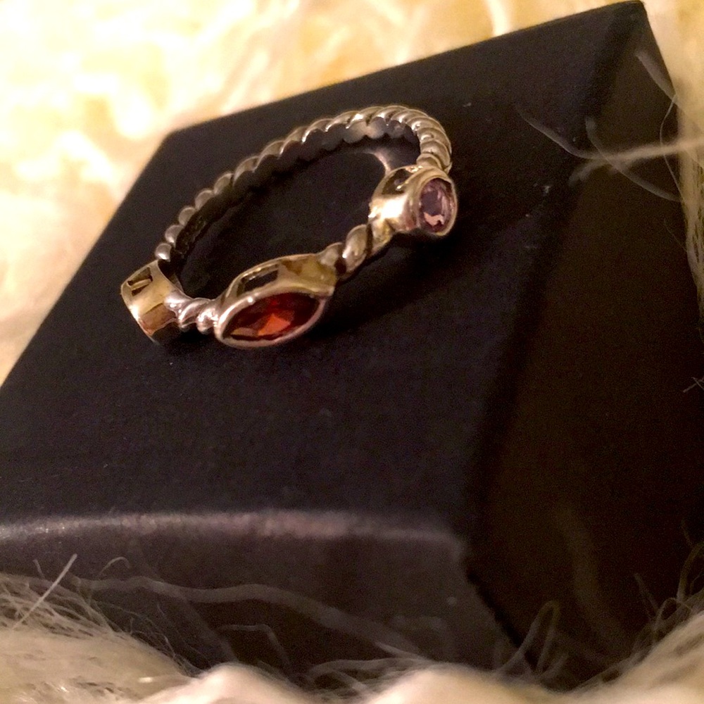 Sterling Silver Stackable Gemstone Rings - image 5